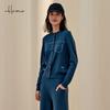 Женский шерстяной кардиган Heermans с длинным рукавом и круглым вырезом 240Q7D4R