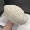 Японский Маленький Аромат Стиль Однотонный Простой Берет Женский Осенне-Зимний Теплый Вязаный Головной Убор Универсальный Для Лица Шляпа Маленького Художника