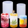 3D Cylinder Shape Candle Silicone Mold DIY Cented Candle Soap Mould Craft Gift Making Plaster Resin Wax Homemade Decoration