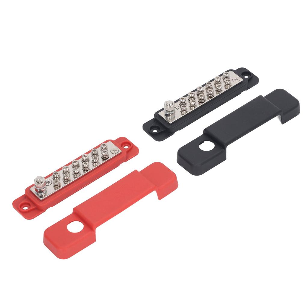 2 Комплекта 12-контактная шина M8 Шпилька Блок распределения питания для автомобиля, автодома, морской яхты, DC48V