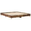 Bed Frame without Mattress Smoked Oak 160 x 200 cm Wood Based Material