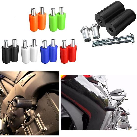 Защита рамы, 10 мм, универсальная, большая, для защиты от падений рамы мотоцикла. Для Yamaha Suzuki Honda(2 шт.) (черный)