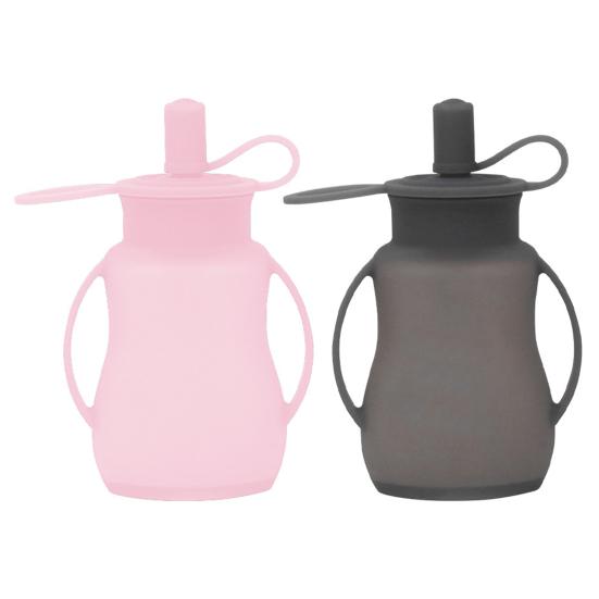 Silicone Food Bags for Toddlers Fruit Puree Squeeze Bag Reusable Food Pouches BPA Free Homemade Puree Storage Pouch with Straw Handles