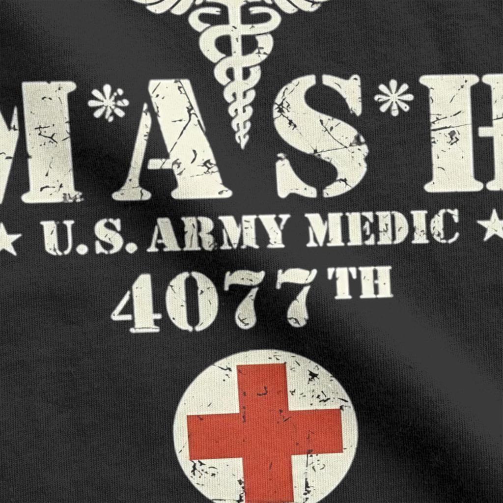 Новинка MASH 4077 Алан Алда Война 4077-й Футболка Мужская Женская Круглый вырез Хлопковые футболки M*A*S*H Футболки с коротким рукавом Подарок Одежда