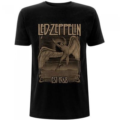 Led Zeppelin Футболка унисекс с эффектом выцветшего падения для взрослых