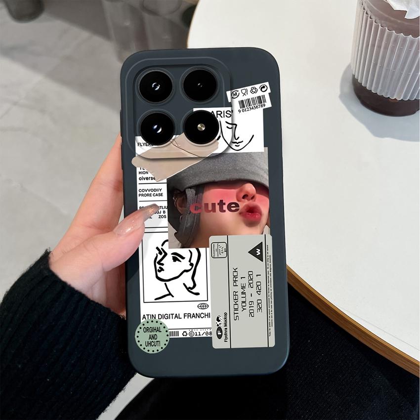 Модный силиконовый чехол для телефона для Xiaomi 17 14 14T 15 15T Pro Poco C71 C75 M7 M8 F7 F8 Премиальный противоскользящий прочный корпус для Xiaomi Capa