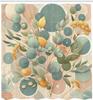 Шторка для душа с листьями эвкалипта, пастельный стиль ар-деко с ботаническими ветвями деревьев, тканевая декорация для ванной комнаты