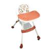 Детский стульчик для кормления со спинкой, двухъярусным подносом, 3 уровня высоты, съемной подушкой, обеденным бустером