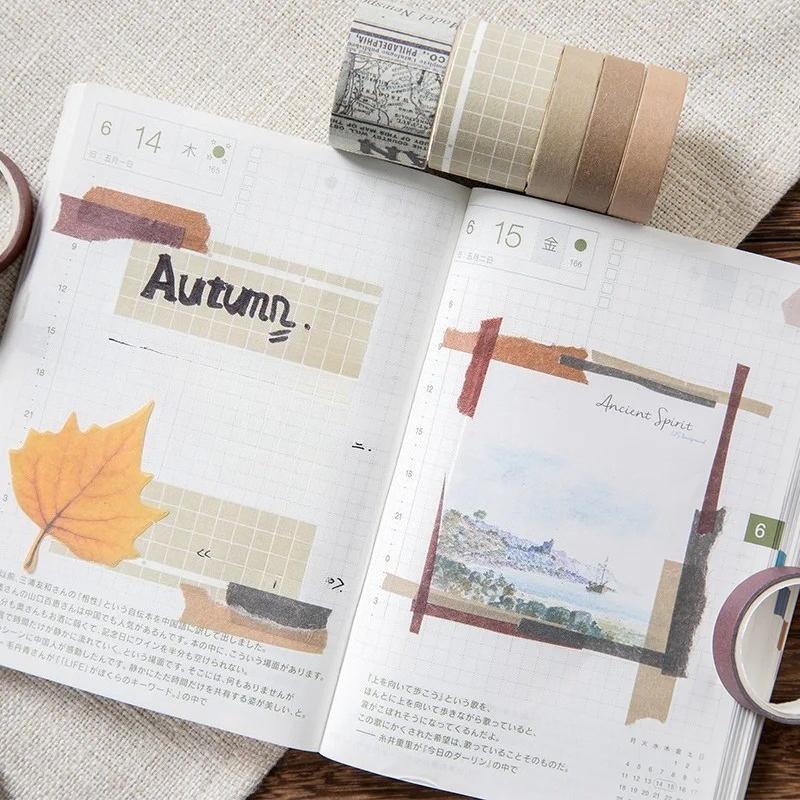 Набор из 10 рулонов кавайных васи-лент, школьные принадлежности, милые наклейки, маскировочная лента, эстетичные канцелярские товары, скрапбукинг, украшение для дневника