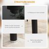 Dining Table Set With 4 Chairs Tempered Glass Top Steel Legs For Kitchen Living Room Black