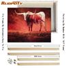 RUOPOTY With DIY Frame Animals DIY Painting By Numbers Handmade Oil Painting Kits Acrylic Picture Canvas Painting For Wall Art