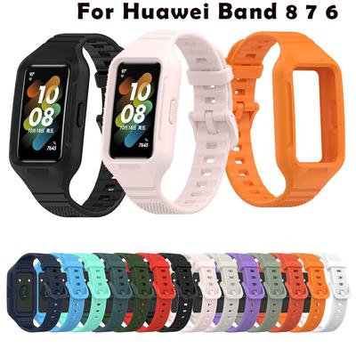Спортивный мягкий силиконовый ремешок для Huawei Band 8 7 6, браслет, цветной ремешок для Huawei Band 9, сменный ремешок для смарт-часов