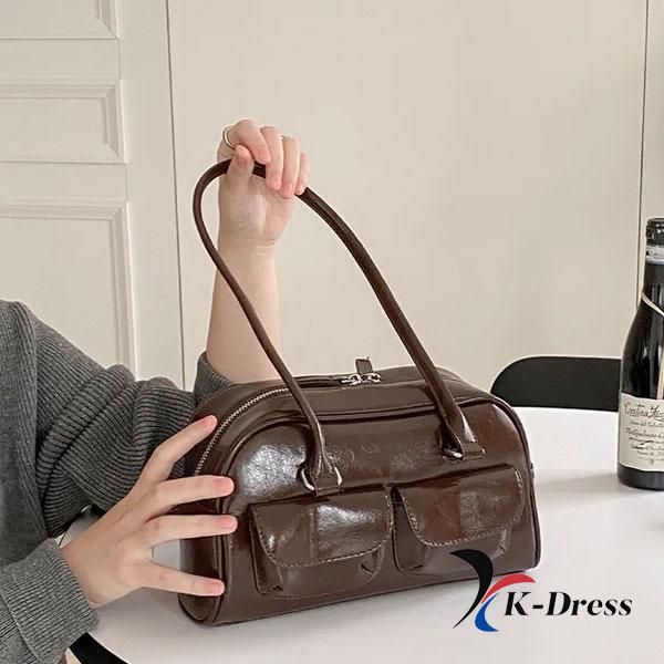 Кожаная сумка через плечо Oil с двумя карманами (4 цвета)