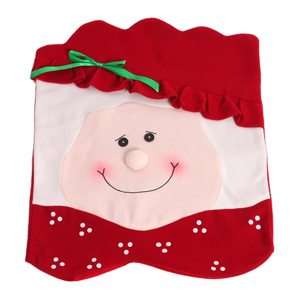 Рождественские чехлы на стулья Чехол на стул Санты Рождественский чехол на спинку стула для вечеринки Кухонные украшения Праздничные чехлы на стулья для комнаты