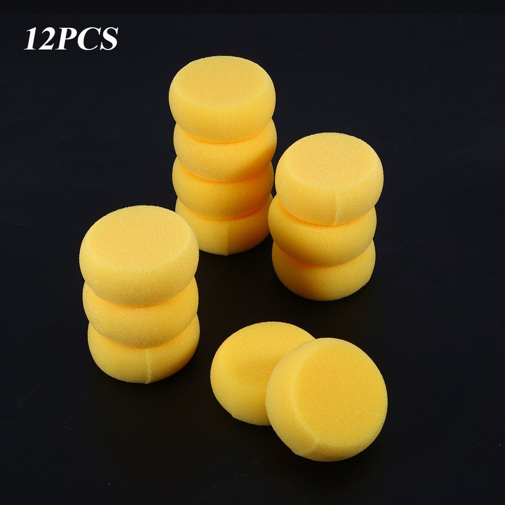 12PCS Cleaning Pottery Crafts Artist Brush Painting Sponge Round Synthetic Watercolor