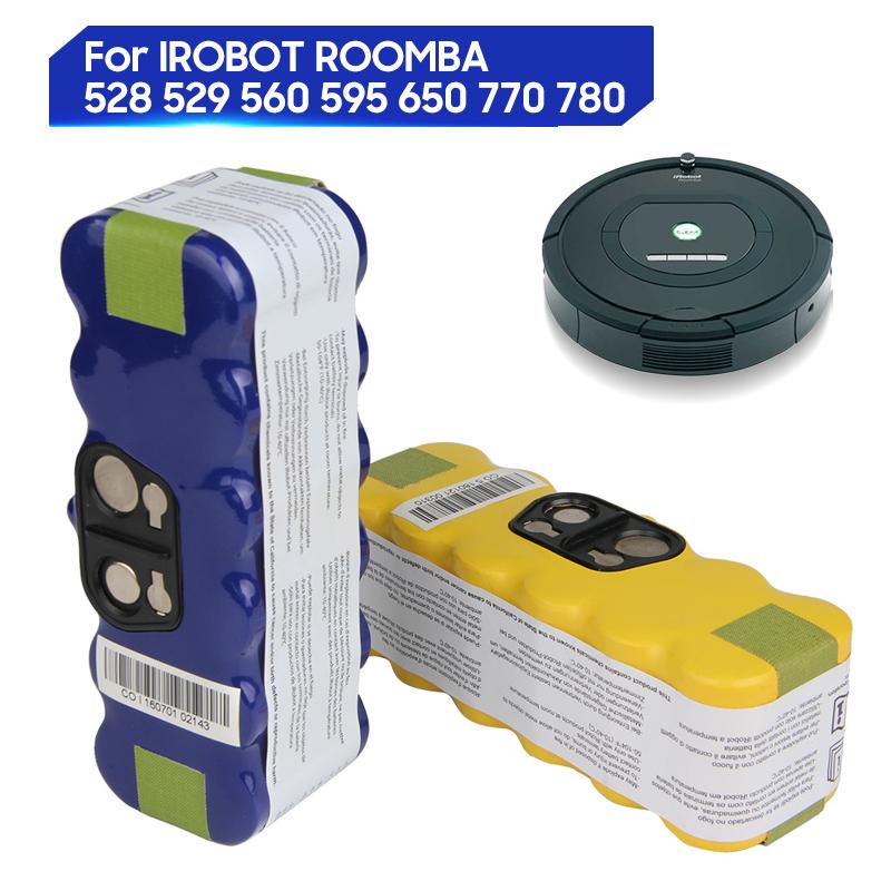 Оригинальный сменный аккумулятор 14,4 В 3000 мАч для пылесоса iRobot Roomba 800 600 500 700 серии 510 655 760 880 536 561 610