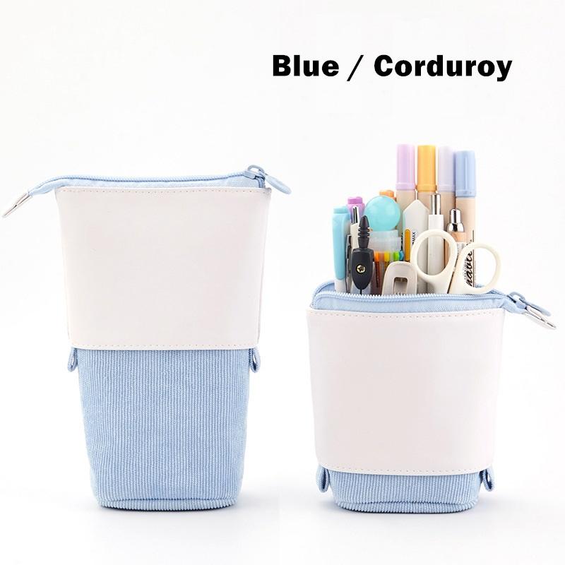 Angoo Funny Pen Bag Pencil Case Flexible Unfold Storage Pouch / Fold Pens Holder Cute Cat Kitty Cat Bear School Supplies A6445