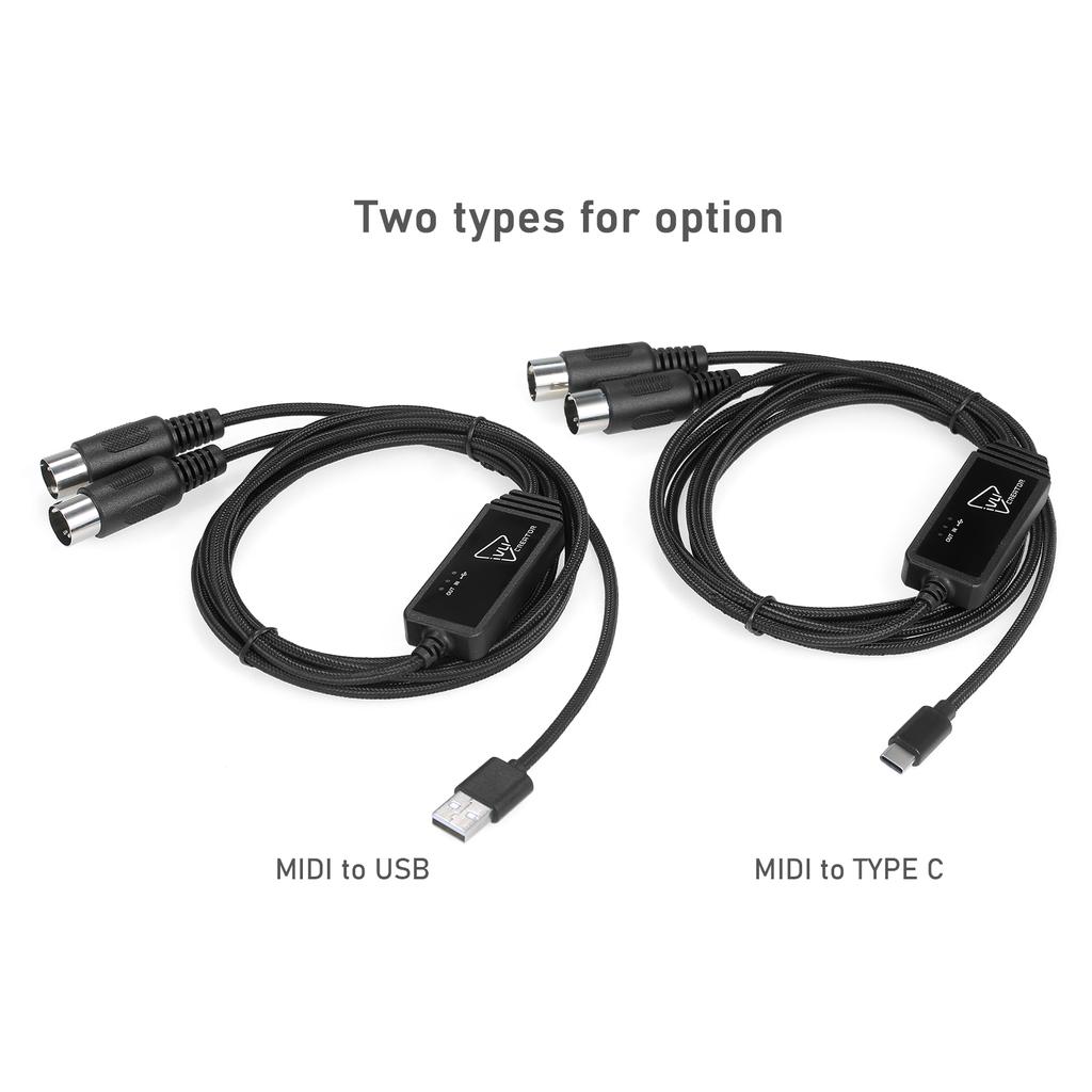 Универсальный MIDI-кабель IVU CREATOR, 5-контактный адаптер конвертера кабеля MIDI в USB, совместимый с различными