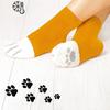Women's Cute Cat Paw Socks Winter Thickened Coral Velvet Socks Soft Mid-calf Socks