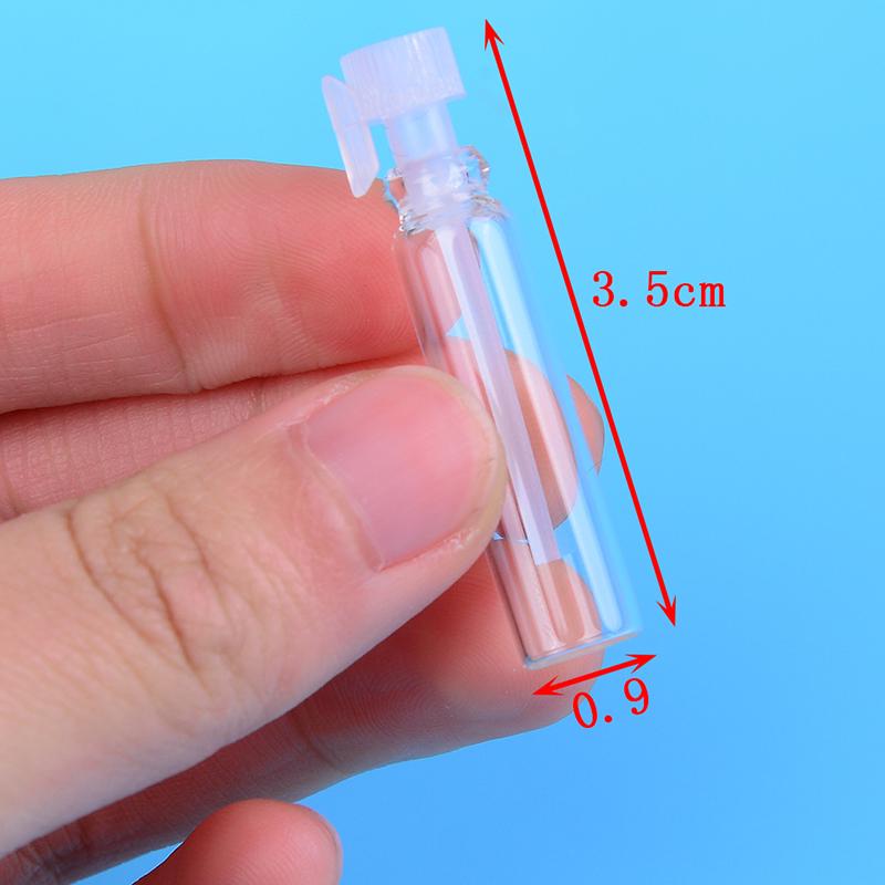 10/50Pcs Mini 1Ml Glass Vial Empty Laboratory Bottle Perfume Liquid Oil