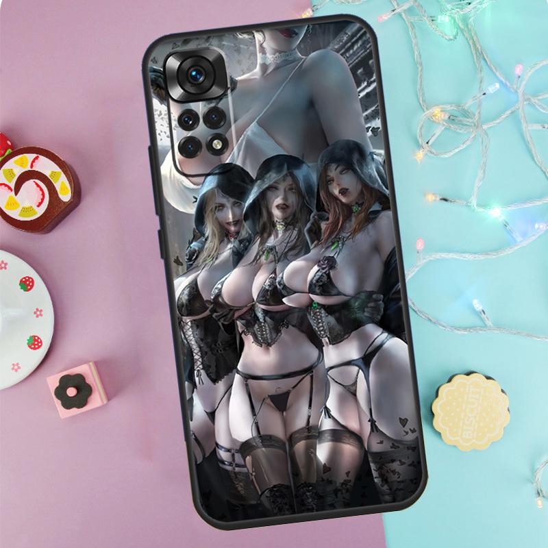 Sexy Lady Dimitrescu Daughters Case For Xiaomi Redmi Note 14 13 9 10 11 12 Pro 9S 10S 11S 12S Redmi 13C 10C 12C 14C Cover