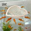 Ornamental Shrimp Habitat Floating Betta Hammock Heart Shape Aquarium Hideout Feeding Ring Hideaway Cave Bed Resting Spot for Nano Tanks Corydoras