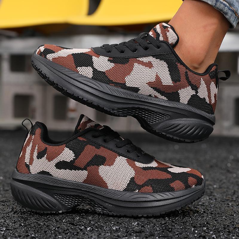 Wide Toe Sneakers For Women Breathable Soft Sole Camouflage Walking Shoe New Military Training Special Off-Road Flat Men'S Shoes