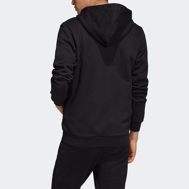 Adidas Originals Trefoil Mini Embroidered Full-Zip Hooded Sweatshirt Men Outerwear Black FK9980