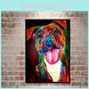 Puppy Colorful Decorative Painting Hang Living Room Bedroom Fashion Picture