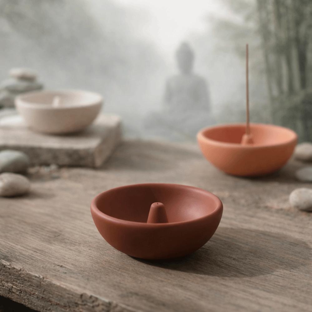 Zen Style Incense Stick Burner Round Agarwood Tray Spiritual Practice Incense Holder  Yoga