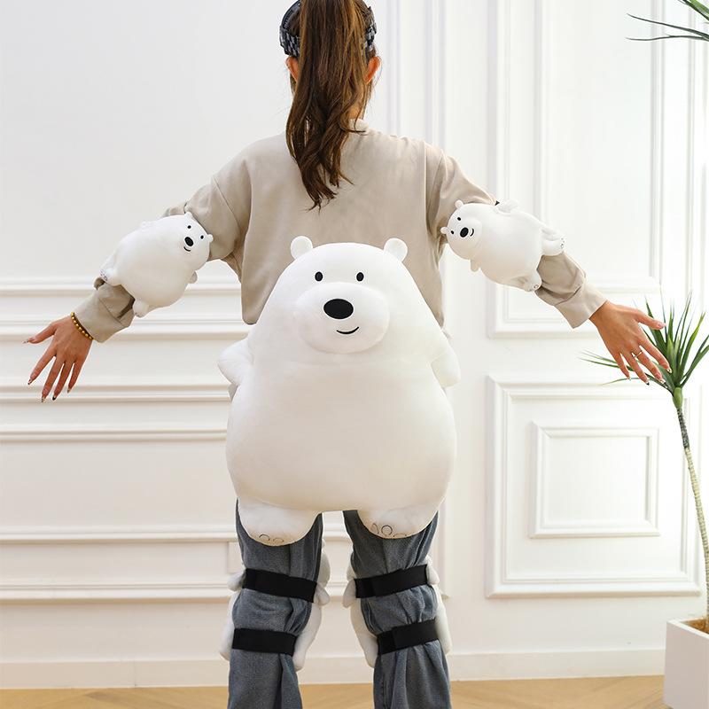 Ski Protection Cute Plush Little Turtle White Bear Hip Protection Knee Protection Men And Women Single And Double Board Equipmen