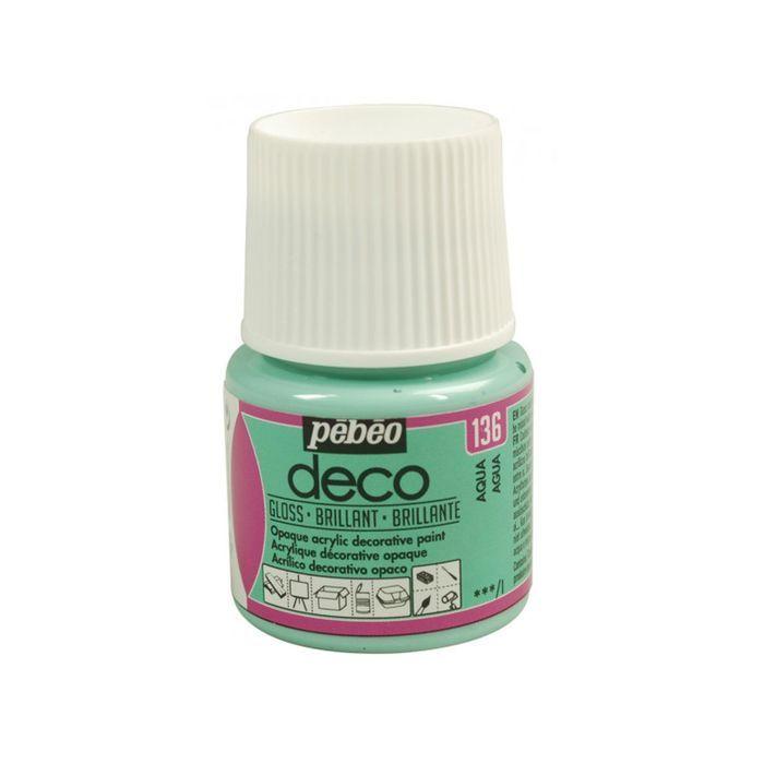 Peinture acrylique - PEBEO - Déco - Brillant - 45 ml - Vert Aqua