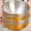 1/4PCS Stainless Steel Salad Bowl Fruit Soup Noodles Rice Bowl Gold Utensils Kitchen Food Container Tableware Utensils Gadgets