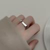 Геометрическое кольцо из серебра S925 в виде открытого прямоугольника для женщин - Минималистичный дизайн в японском и корейском стиле