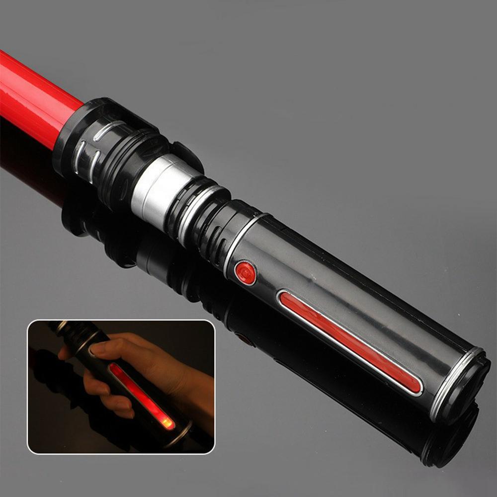 2Pcs Lightsaber Extendable Light-Up Toy Sword RGB Color Telescopic Light Bars with Sound Effect