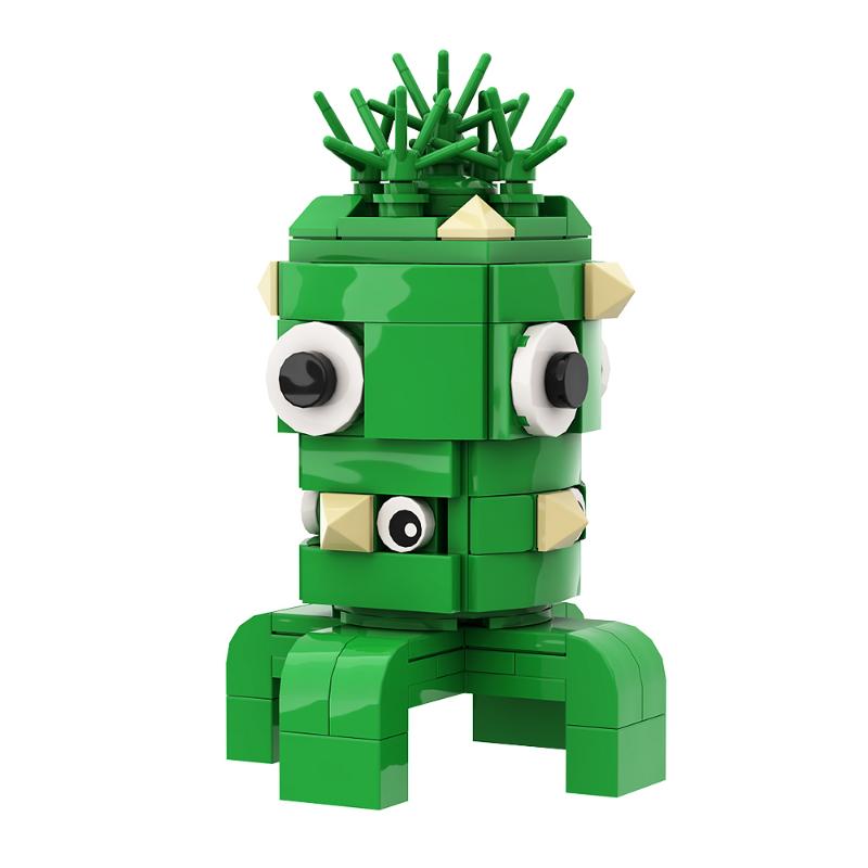 Gobricks Garten Of Banban Bricks Game Green Headed Monster Flamingo MOC Model Building Blocks Children's Educationa Gifts