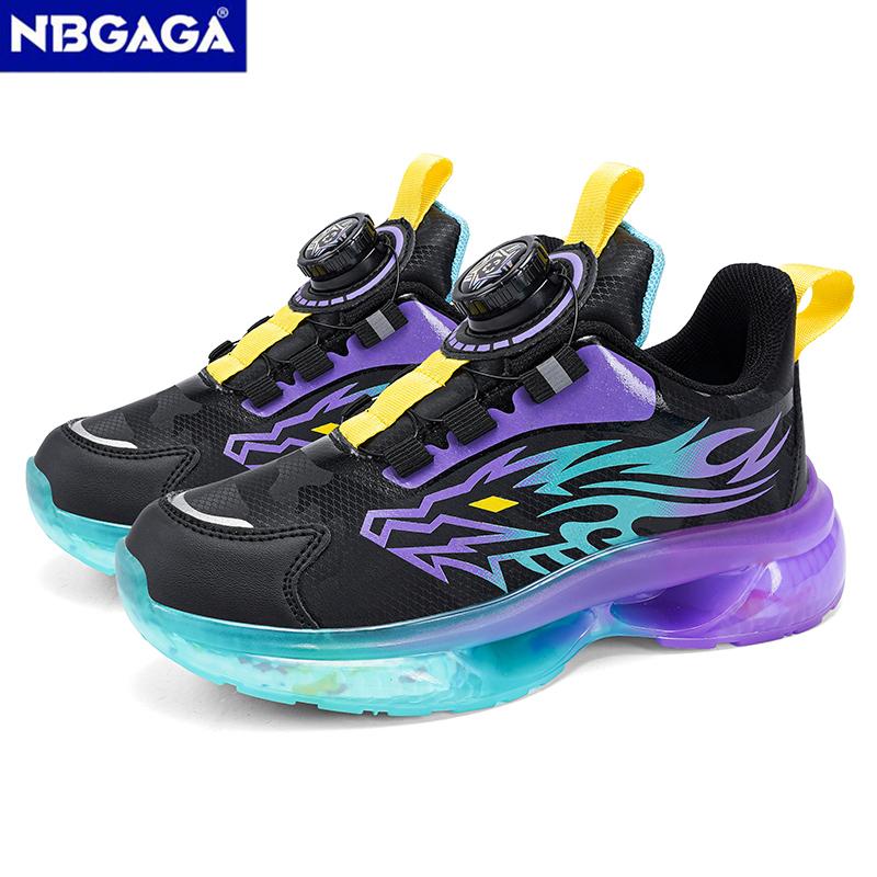 Легкая зимняя детская спортивная обувь с поворотной пряжкой для мальчиков, повседневные кожаные кроссовки для бега, детская теннисная обувь для активного отдыха, нескользящая