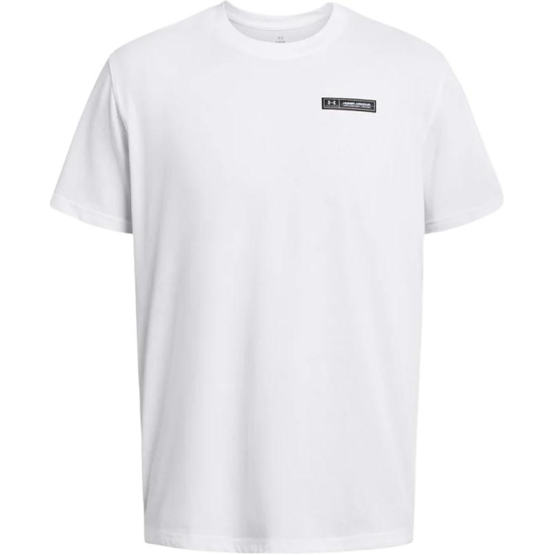 Under Armour Logo Graphic Round Neck T-Shirt Men Tops White 1382831-100