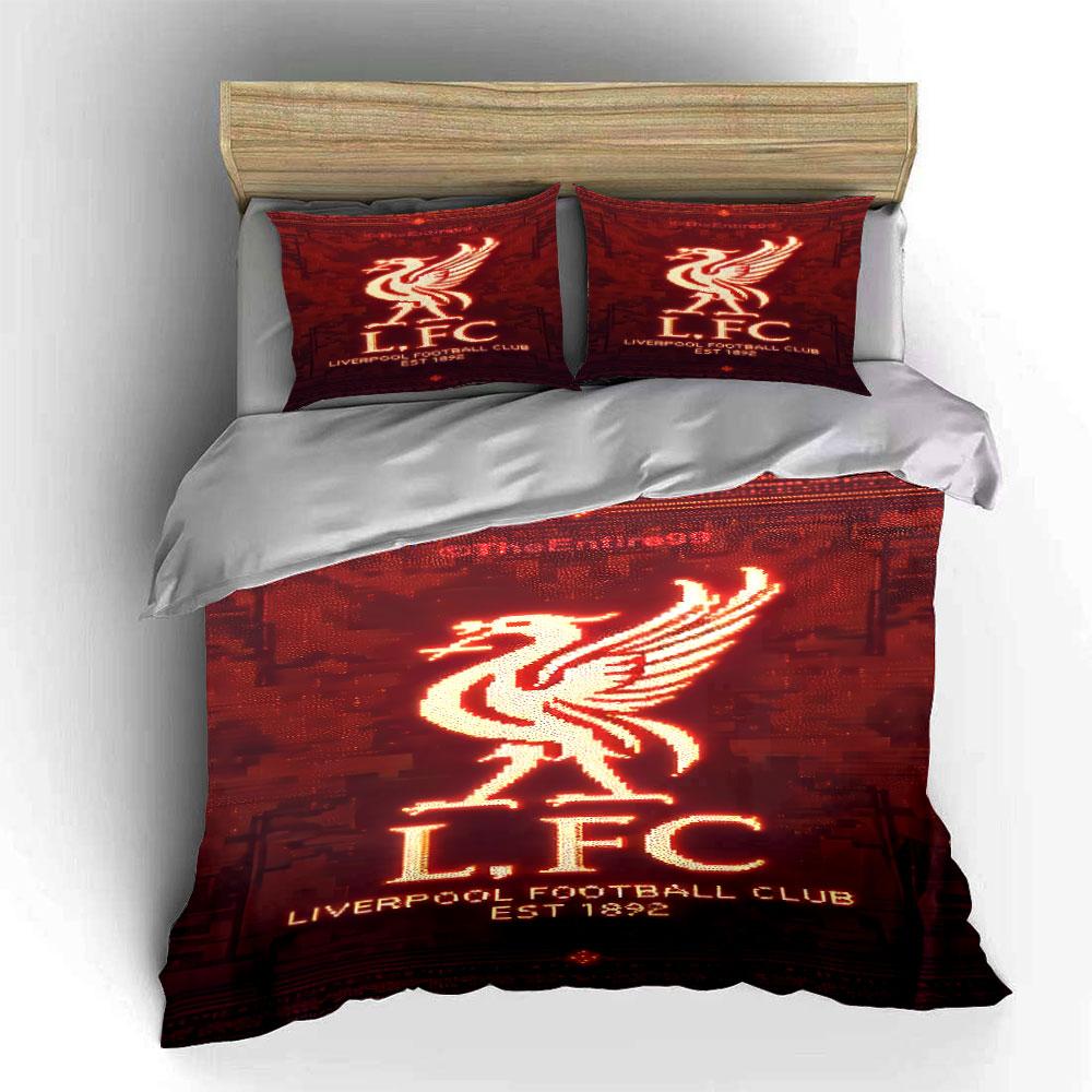 Golden liverbird, "LFC" text. Bedding sets Duvet cover sets Duvet covers Pillowcases(1 * Duvet Cover 2 * Pillowcases, without duvet insert)