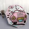 1pc Hello Kitty Pink Car Automatic Folding Umbrella - Portable 3-Fold Design with Iron Frame, Perfect for Outdoor Use, Festive Gifts, Travel, Daily Us