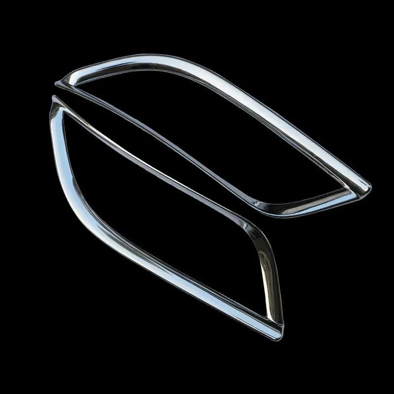 Car Styling for Jeep New Compass 2017 2018 Rear Fog Light Lamp Molding Cover Trims Decoration Sticker ABS Chrome 2Pcs
