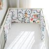 6Pcs Crib Liner Anti-Collision Breathable Cushioned Padded for Baby Crib Bumper Adjustable Washable