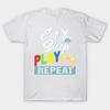 Женская футболка Eat Sleep Play Repeat с принтом Харадзюку Кавайная футболка Летняя футболка с коротким рукавом Женская футболка Топ