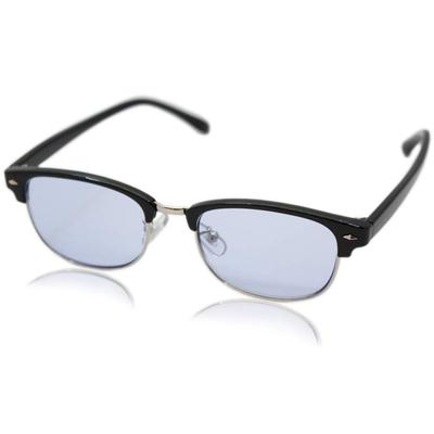 Солнцезащитные очки Clubmaster Brow Light Color Date Glasses Clear UV Protection Blue Light Cut Glasses от Sabae Black Blue [Eight Tokyo] Mens [Planned