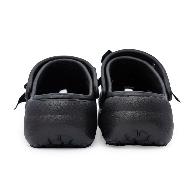 Crocs Классические клоги на платформе, черные, с темпераментным принтом бабочек, повседневные, темпераментные, в девичьем стиле, перфорированные туфли, женские, черные