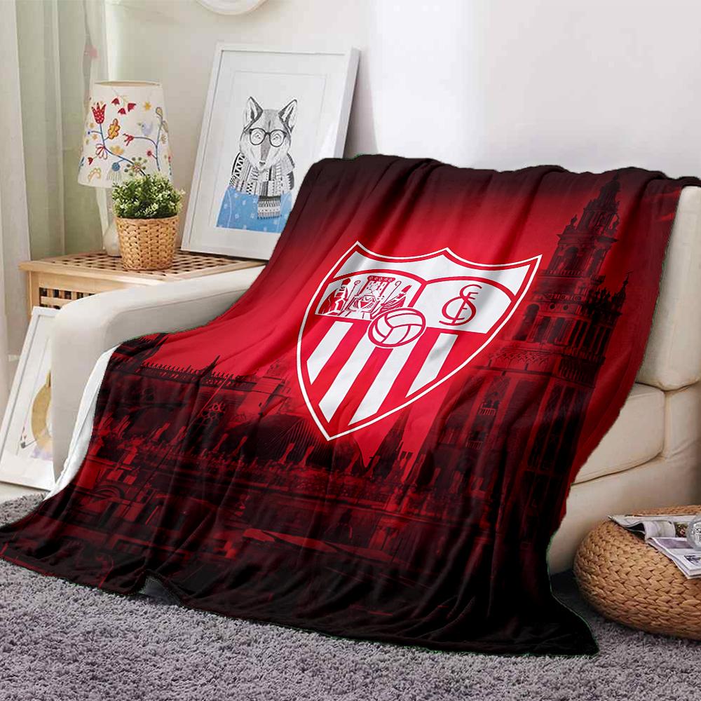 1pc Blanket - Seville logo Print Design,Lightweight Blanket for Sofa,Bed- Soft &Warm,Gift for All Seasons