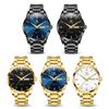 OLEVS 6898 Luxury Men's Watches Stainless Steel Waterproof Weekly Calendar Quartz Watch Original Luminous Simplicity Wristwatch