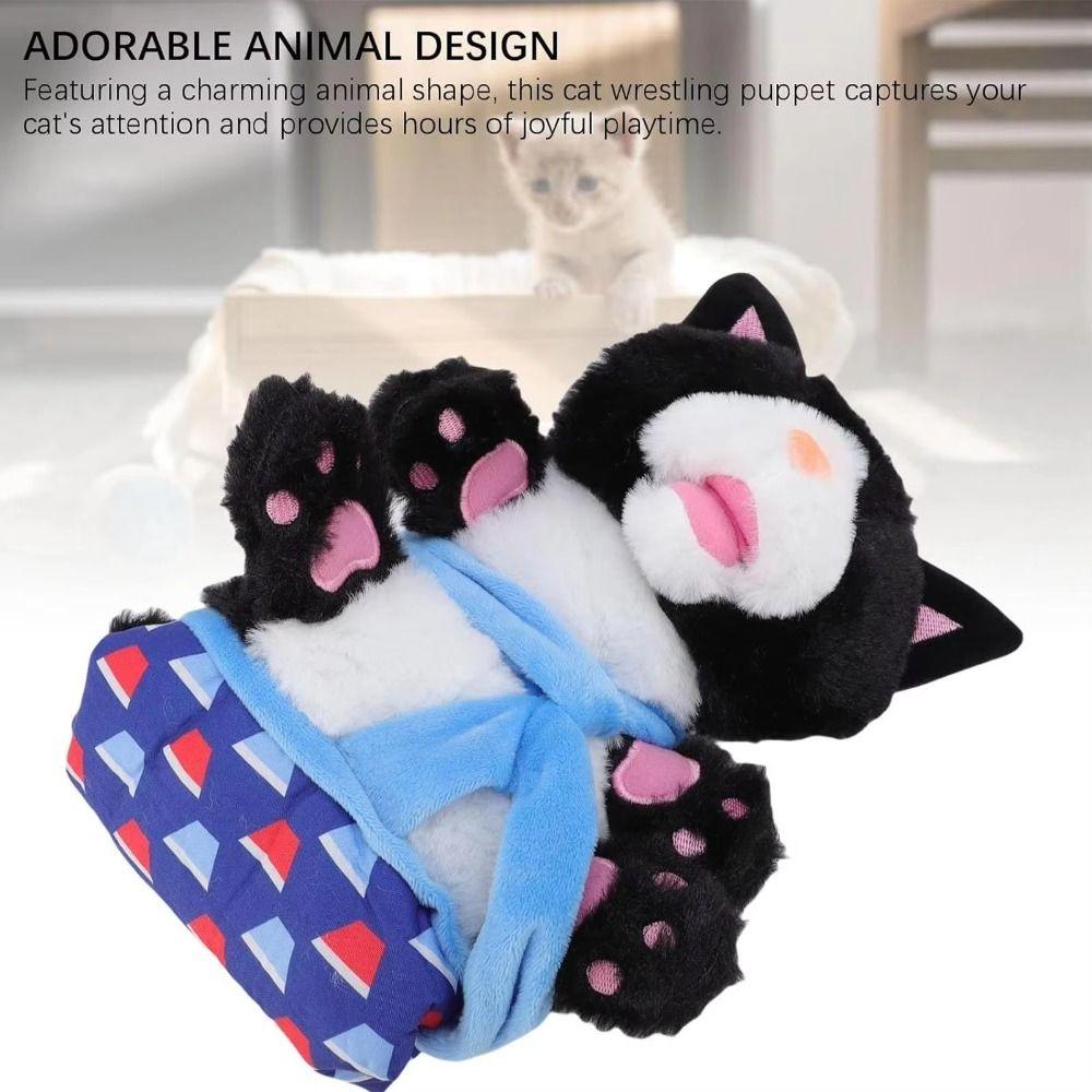 Sturdy Padding Cat Puppet Wrestler Interactive Animal Hand Glove Creative Cat Dolls  Pet Supplies