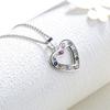 Chic Fashionable Sterling Color Love Shaped Female Pendant Pendant Necklace Crystalline Sterling Tone Color Diamond NecklaceFashion