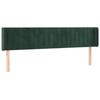 VidaXL LED Headboard Bedroom Furniture Double Bed Accessory Head of Bed Frame Interior Dark Green 3123537